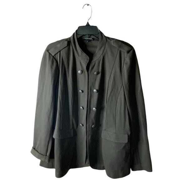 Lane Bryant Ponte Knit Military Style Jacket Women Plus Size 20 Button Up Blazer - Picture 1 of 10